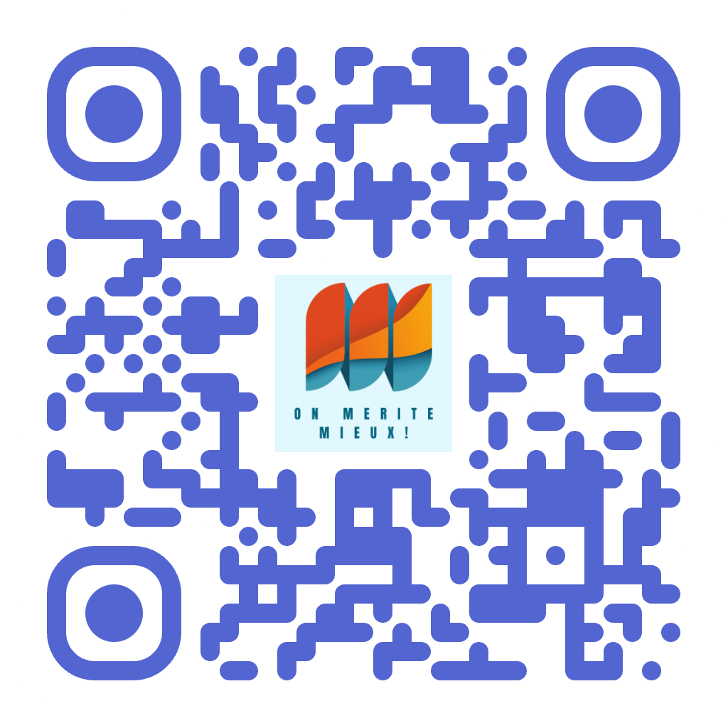 QR code pour s'abonner à On mérite mieux !